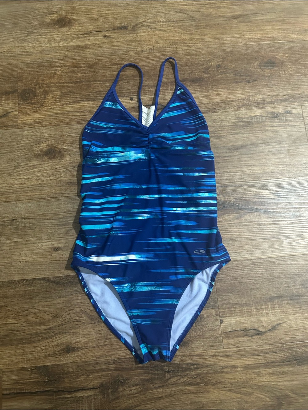 Women’s C9 by Champion Blue One-Piece Athletic Swimsuit- medium